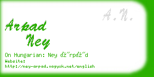 arpad ney business card